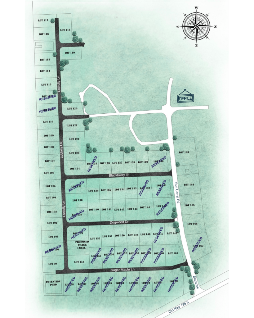 Lot Map of all of our available lots